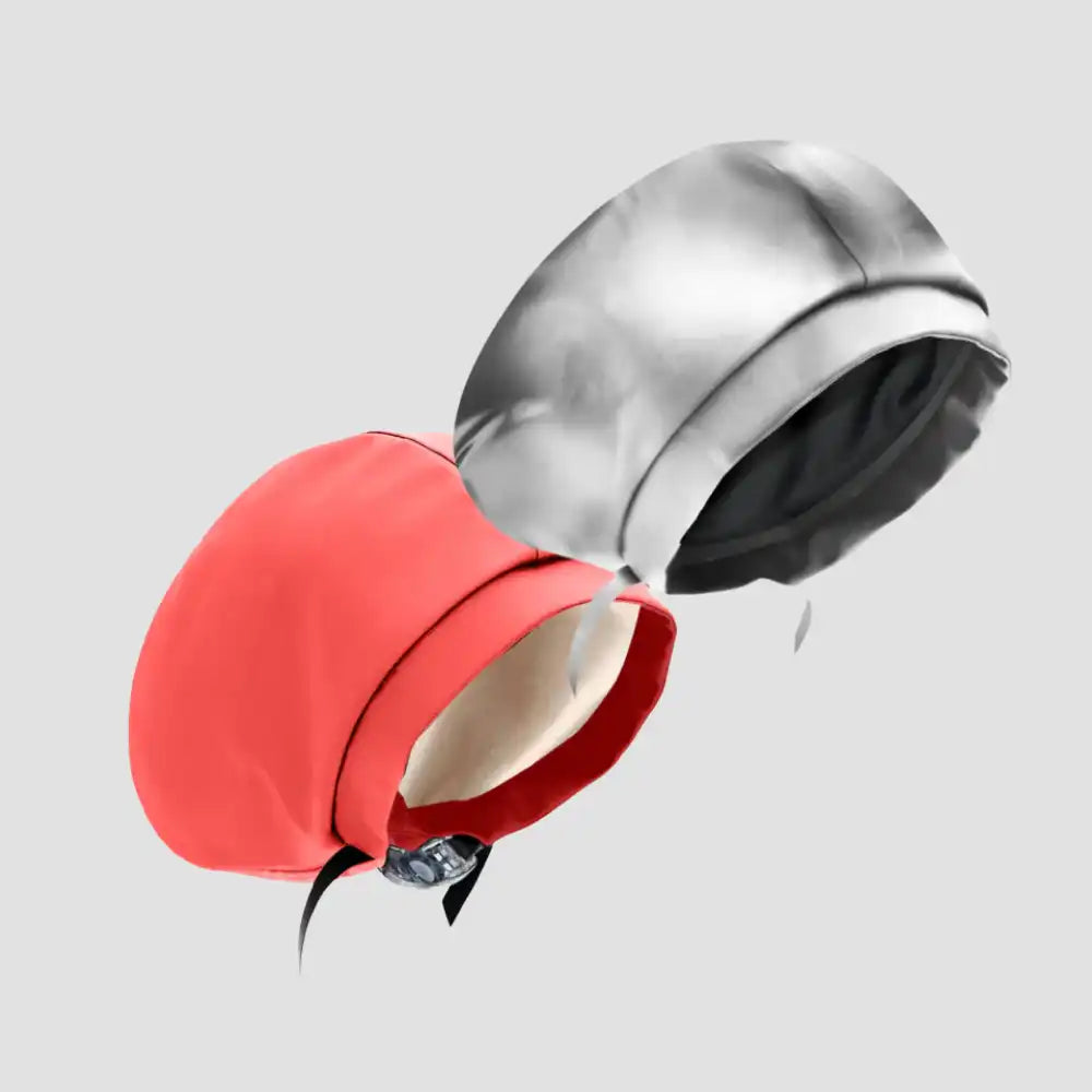 Hairbrella Satin-Lined Waterproof, Adjustable Classic Swim Cap, Chrome Bundle (2)