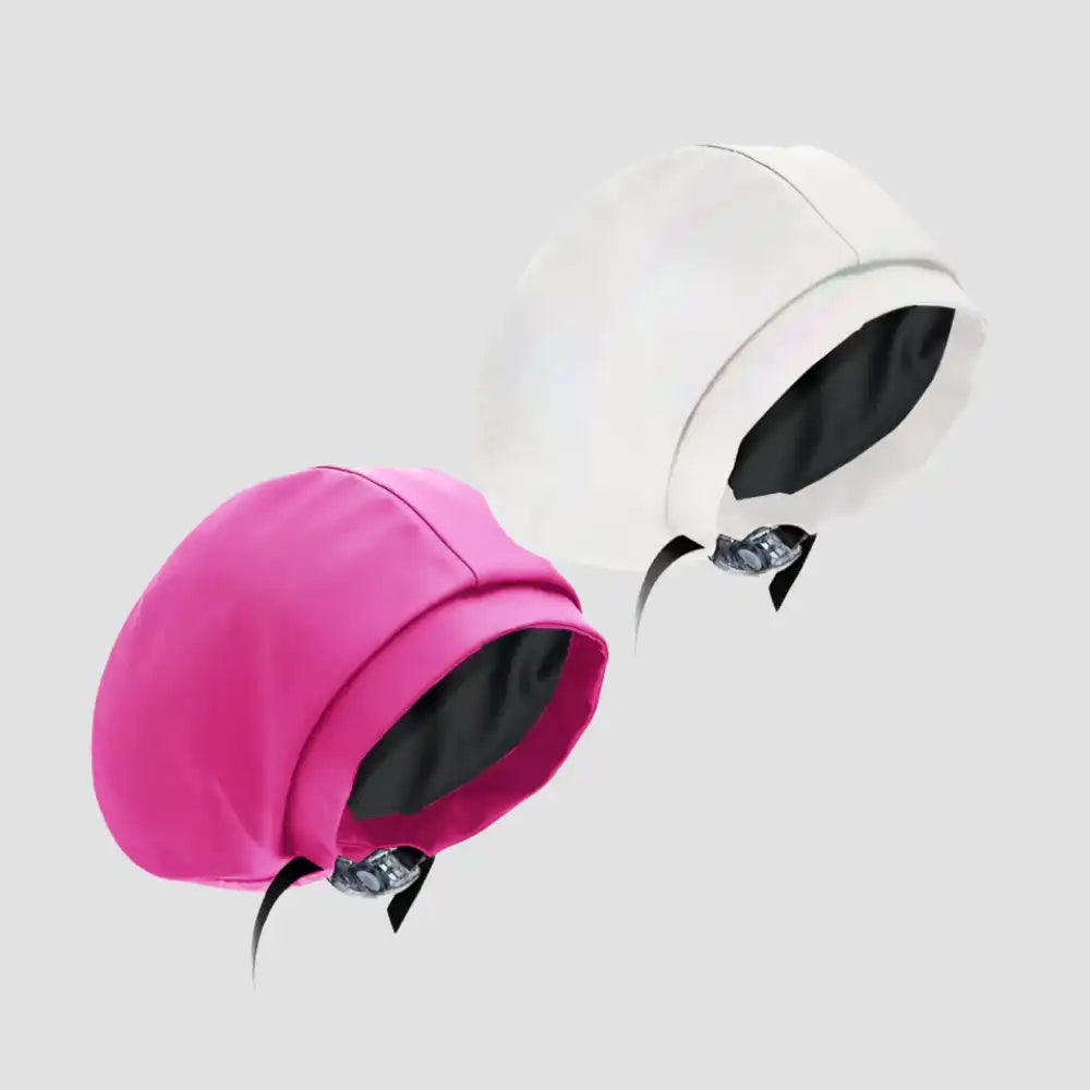 Hairbrella Satin-Lined Waterproof, Adjustable Classic Swim Cap, Pearl Bundle (2)