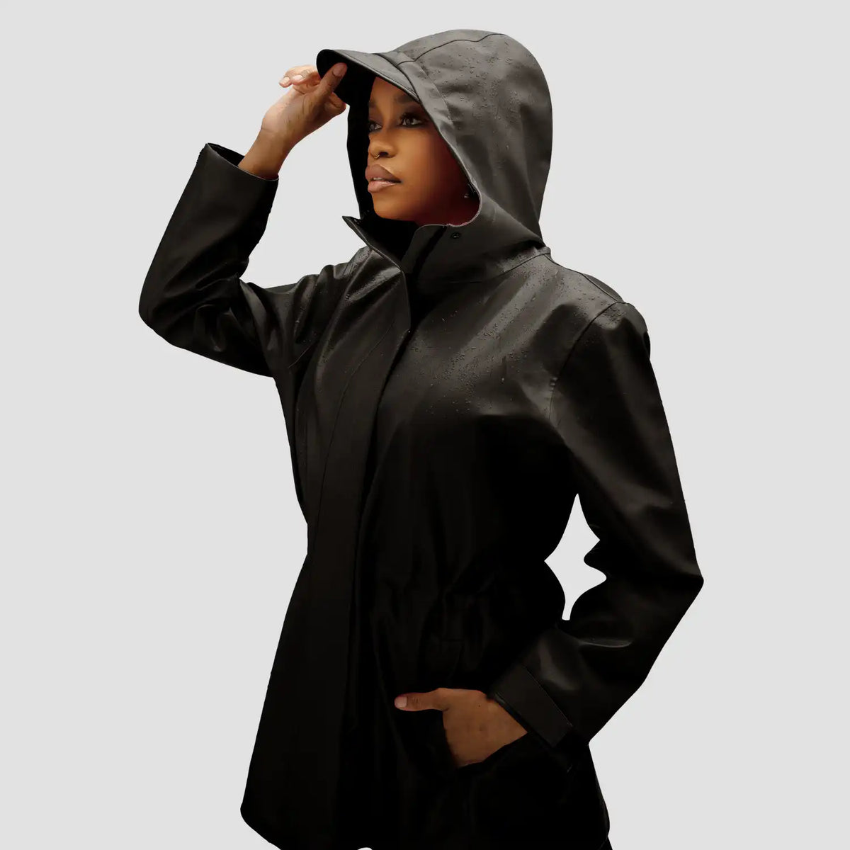 Hairbrella Satin-Lined, Waterproof Rain Jacket