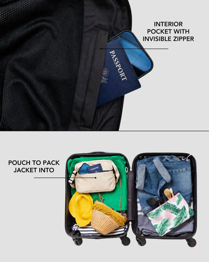 Satin-Lined Packable, Waterproof Lite Rain Jacket