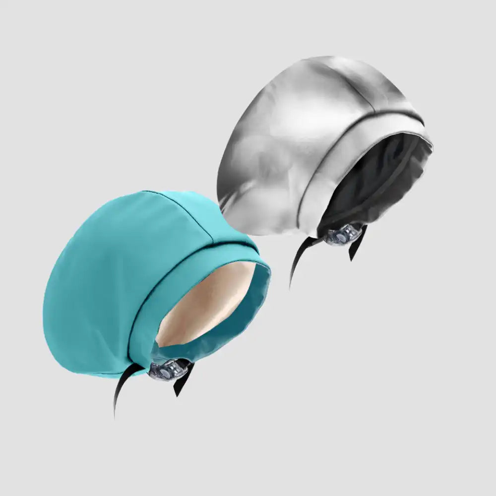 Hairbrella Satin-Lined Waterproof, Adjustable Classic Swim Cap, Aquamarine Bundle (2)