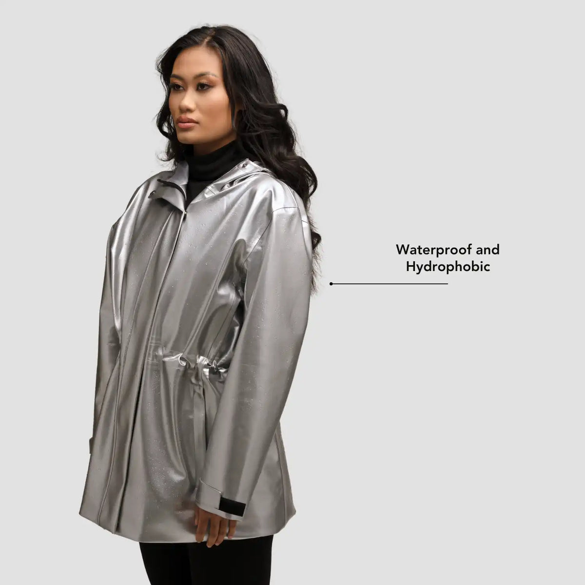Hairbrella Satin-Lined, Waterproof Rain Jacket