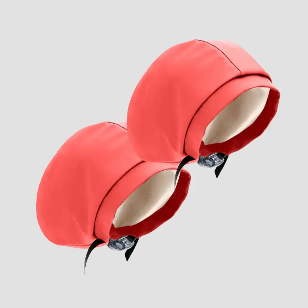 Hairbrella Satin-Lined Waterproof, Adjustable Classic Swim Cap, Peach Bundle (2)