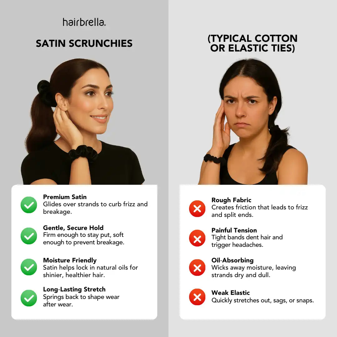 Hairbrella Satin Scrunchies Bundle (2)
