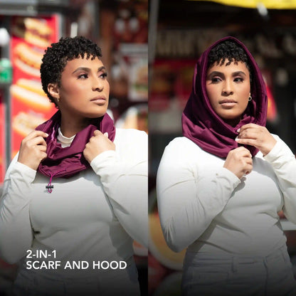 Hairbrella Satin-Lined, Waterproof, Packable Lite Rain Scarf - Bundle(2)