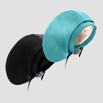 Hairbrella Satin-Lined Waterproof, Adjustable XL Swim Cap, Black Bundle (2)