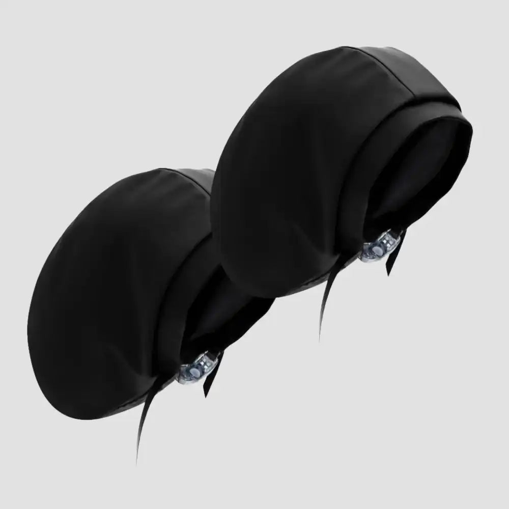 Hairbrella Satin-Lined Waterproof, Adjustable XL Swim Cap, Black Bundle (2)