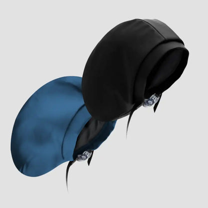 Hairbrella Satin-Lined Waterproof, Adjustable XL Swim Cap, Black Bundle (2)