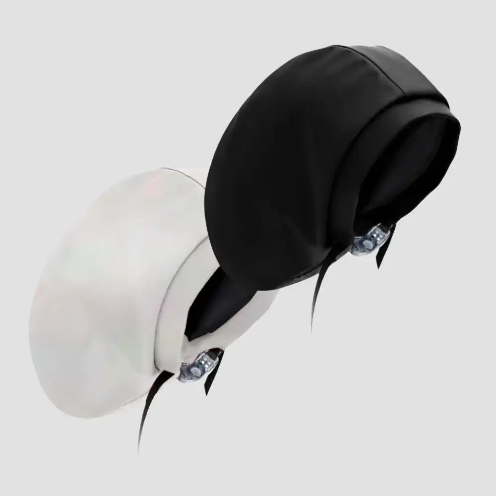 Hairbrella Satin-Lined Waterproof, Adjustable XL Swim Cap, Black Bundle (2)