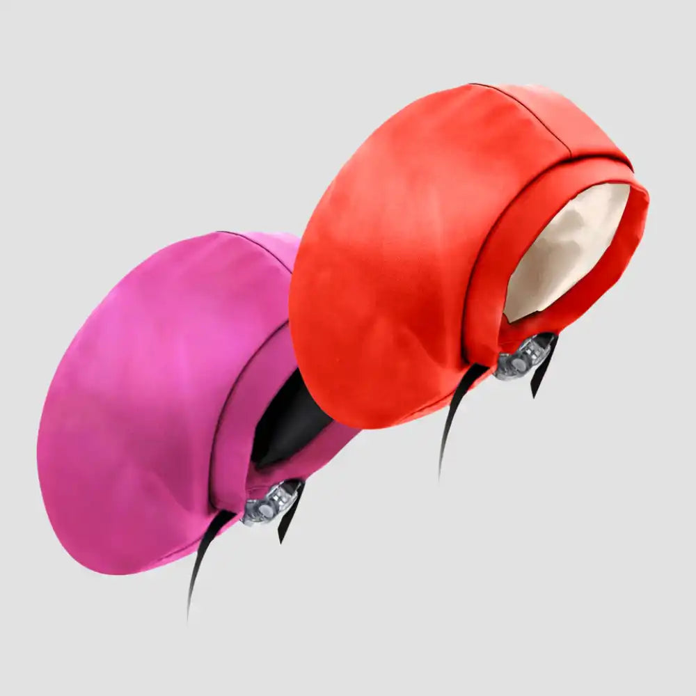Hairbrella Satin-Lined Waterproof, Adjustable XL Swim Cap, Peach Bundle (2)