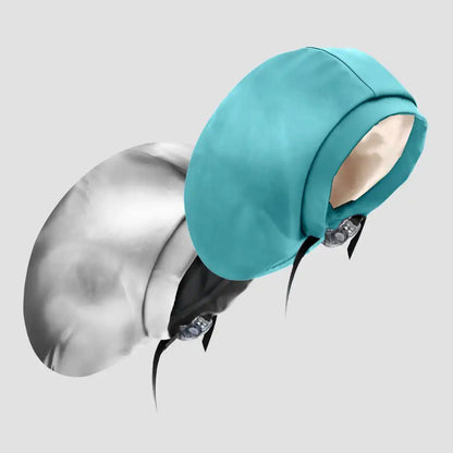 Hairbrella Satin-Lined Waterproof, Adjustable XL Swim Cap, Chrome Bundle (2)