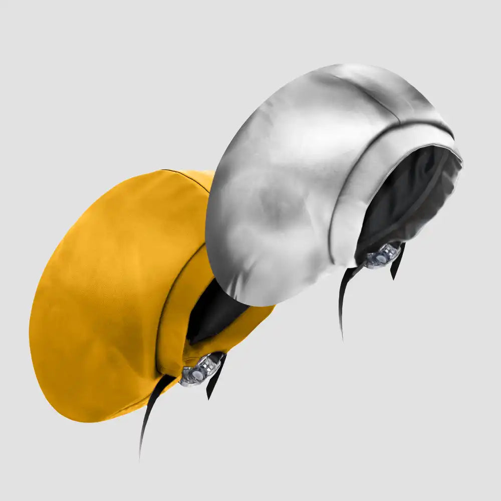 Hairbrella Satin-Lined Waterproof, Adjustable XL Swim Cap, Chrome Bundle (2)