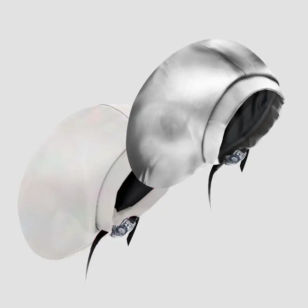 Hairbrella Satin-Lined Waterproof, Adjustable XL Swim Cap, Chrome Bundle (2)