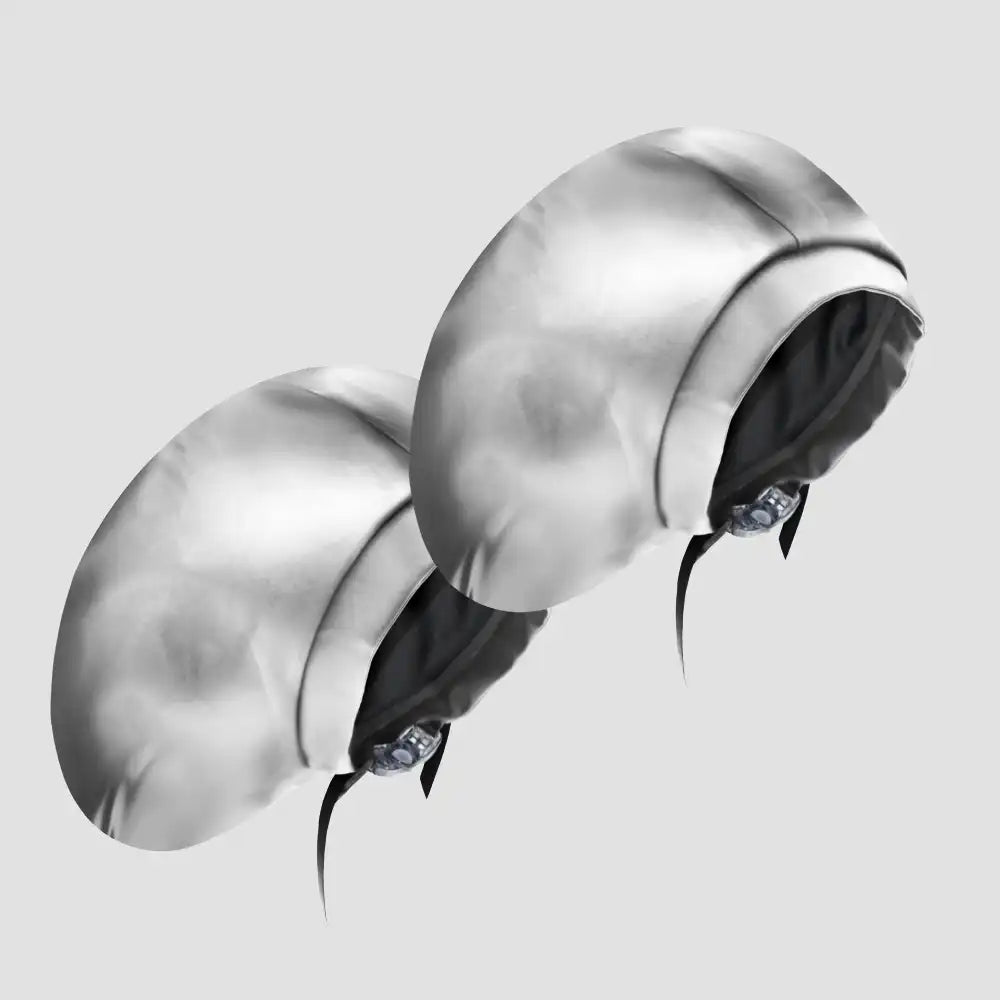 Hairbrella Satin-Lined Waterproof, Adjustable XL Swim Cap, Chrome Bundle (2)