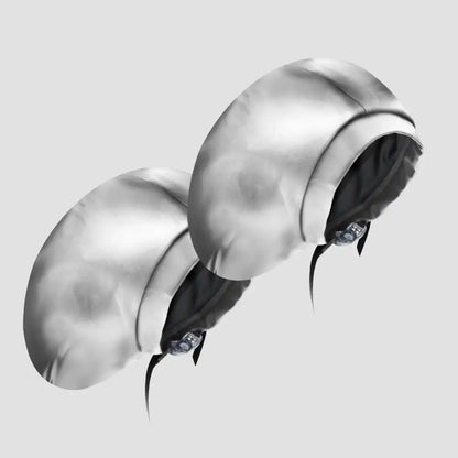 Hairbrella Satin-Lined Waterproof, Adjustable XL Swim Cap, Chrome Bundle (2)