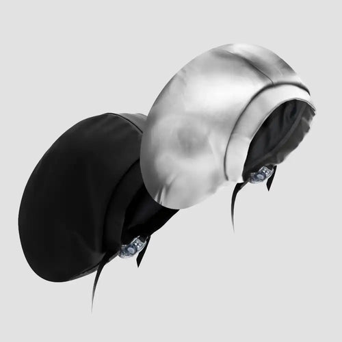 Hairbrella Satin-Lined Waterproof, Adjustable XL Swim Cap, Chrome Bundle (2)
