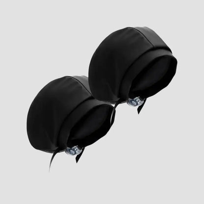 Hairbrella Satin-Lined Waterproof, Adjustable Kid's Swim Cap, Black Bundle (2)