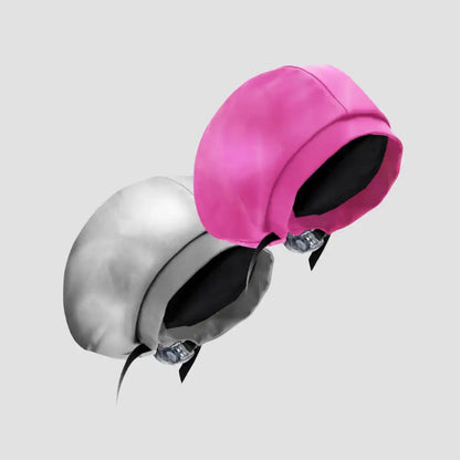 Hairbrella Satin-Lined Waterproof, Adjustable Kid's Swim Cap, Chrome Bundle (2)