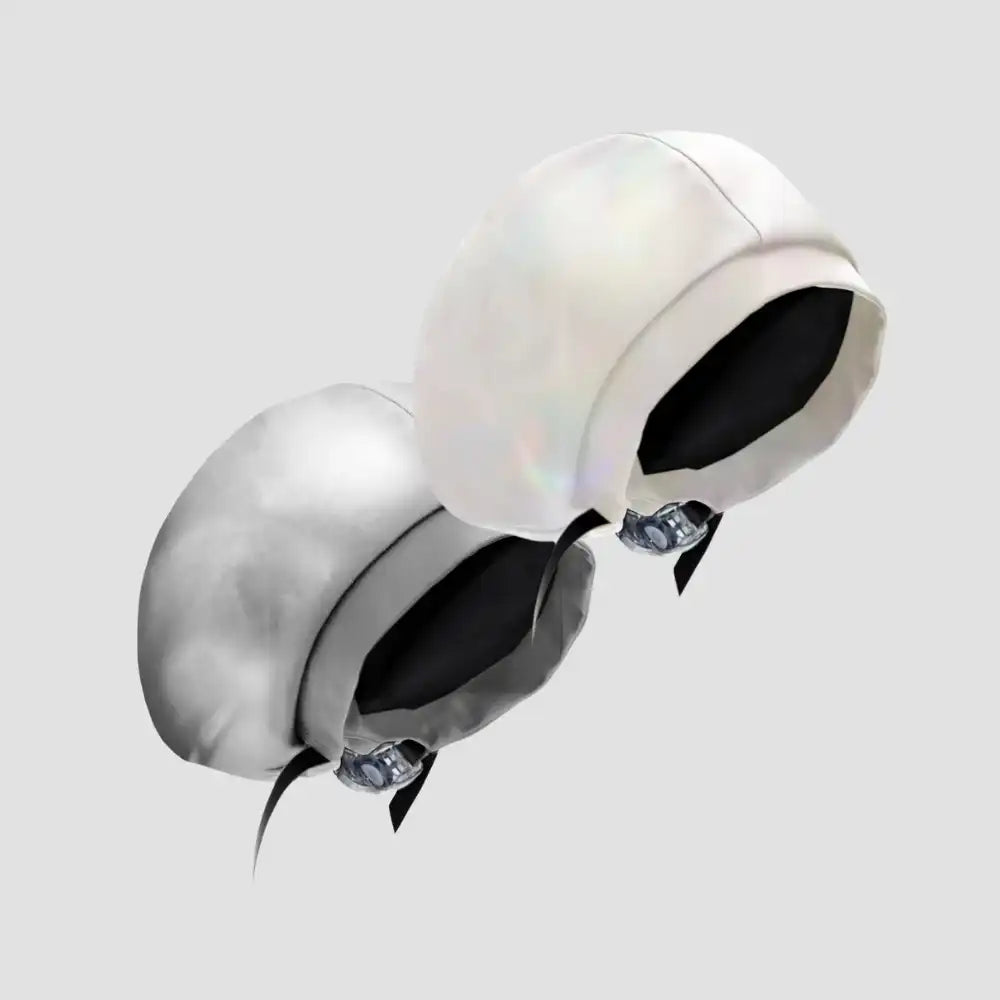 Hairbrella Satin-Lined Waterproof, Adjustable Kid's Swim Cap, Chrome Bundle (2)