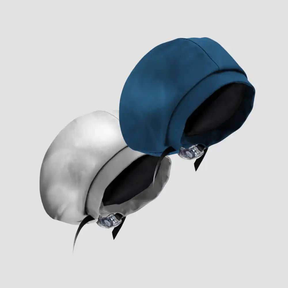 Hairbrella Satin-Lined Waterproof, Adjustable Kid's Swim Cap, Chrome Bundle (2)
