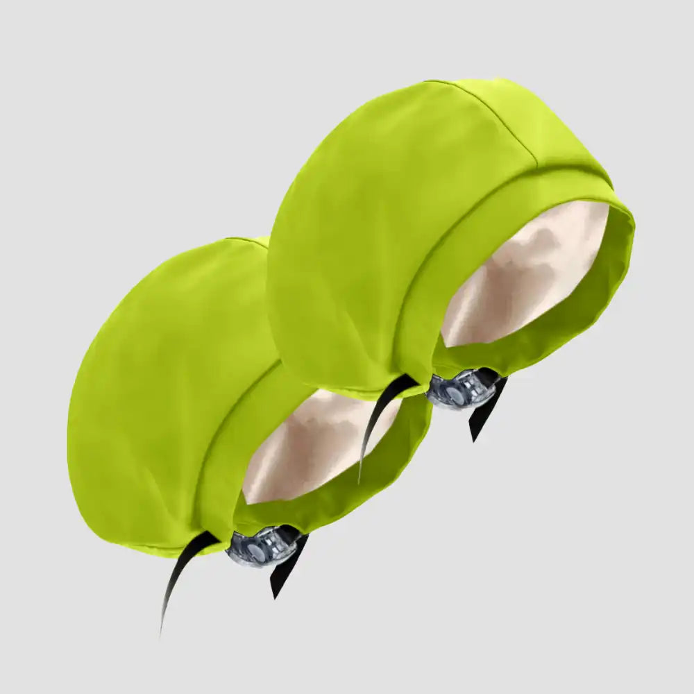 Hairbrella Satin-Lined Waterproof, Adjustable Kid's Swim Cap, Lime Bundle (2)