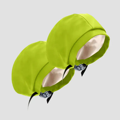 Hairbrella Satin-Lined Waterproof, Adjustable Kid's Swim Cap, Lime Bundle (2)