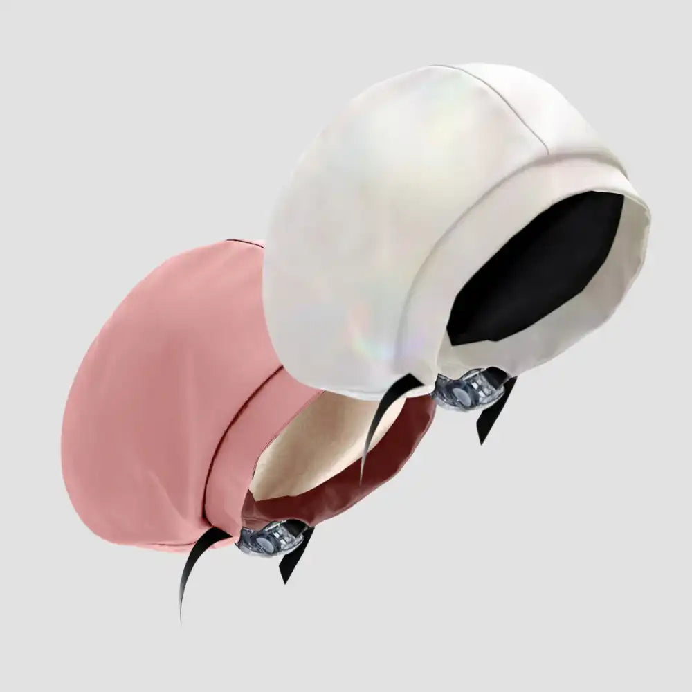 Hairbrella Satin-Lined Waterproof, Adjustable Swim Cap, Blush Bundle (2)