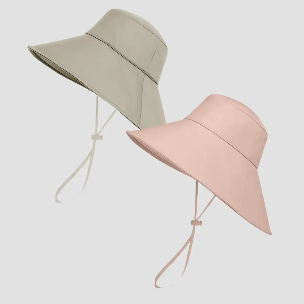 Hairbrella Waterproof, Satin-Lined, Wide Brim Sun Hat, Bundle (2)