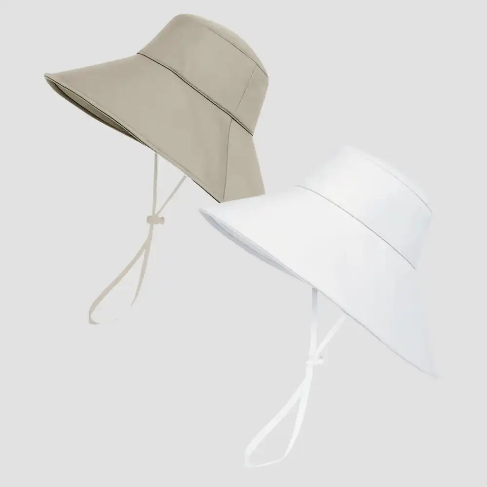 Hairbrella Waterproof, Satin-Lined, Wide Brim Sun Hat, Bundle (2)