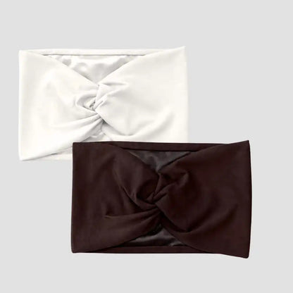 Hairbrella Satin-Lined Twist-Front Headband Bundle of 2