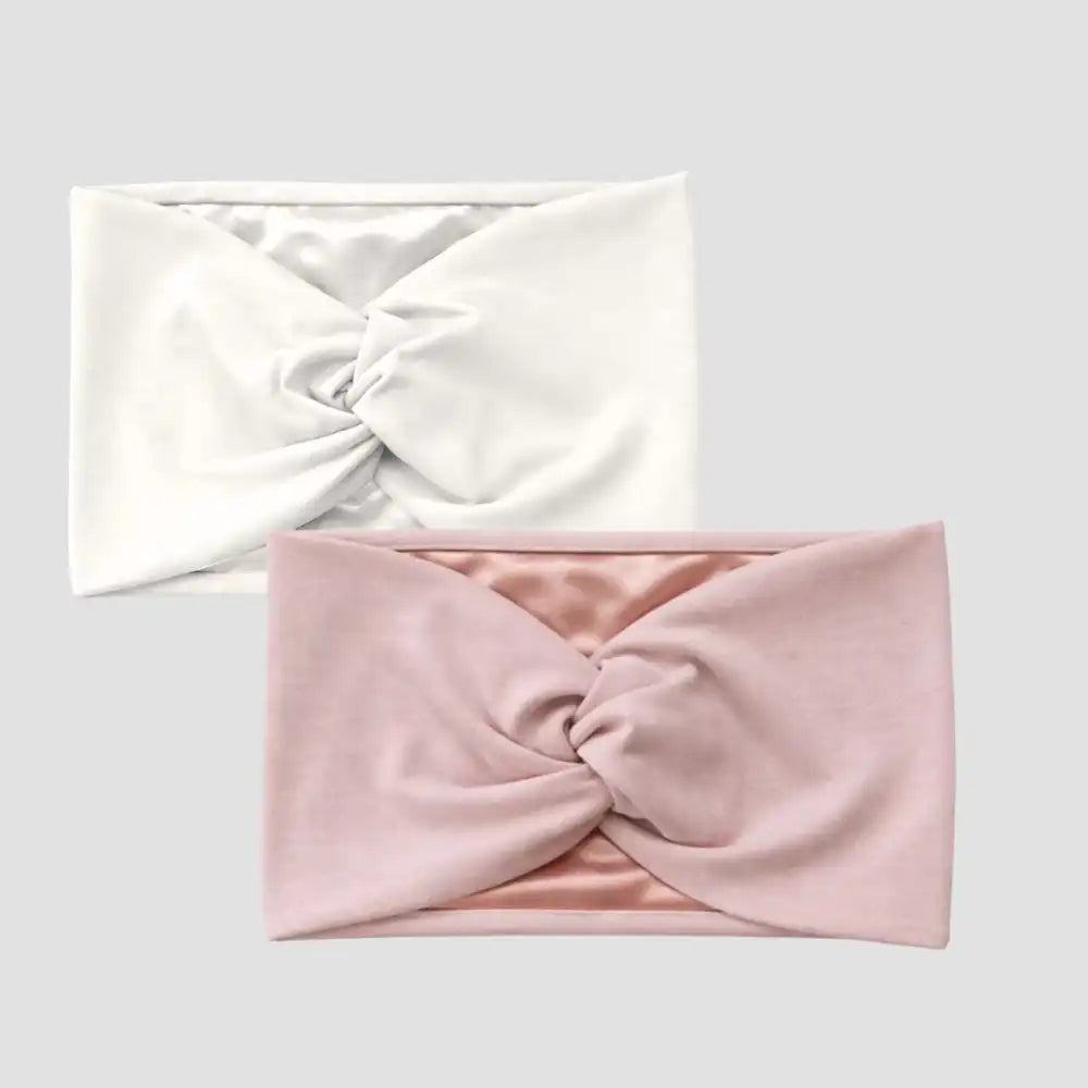 Hairbrella Satin-Lined Twist-Front Headband Bundle of 2