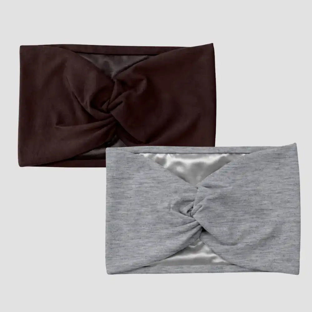 Hairbrella Satin-Lined Twist-Front Headband Bundle of 2