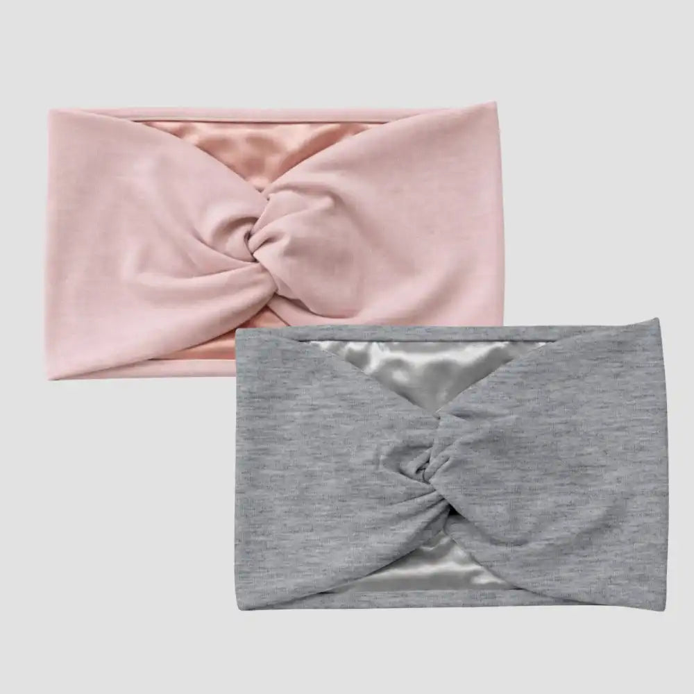 Hairbrella Satin-Lined Twist-Front Headband Bundle of 2