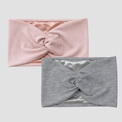 Hairbrella Satin-Lined Twist-Front Headband Bundle of 2