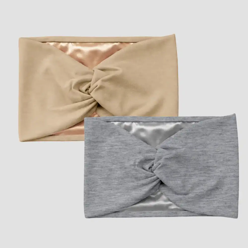 Hairbrella Satin-Lined Twist-Front Headband Bundle of 2