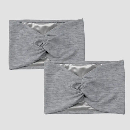 Hairbrella Satin-Lined Twist-Front Headband Bundle of 2
