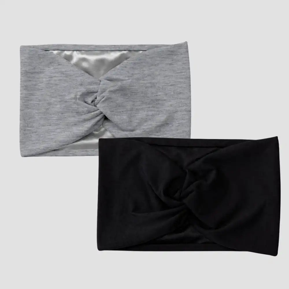 Hairbrella Satin-Lined Twist-Front Headband Bundle of 2