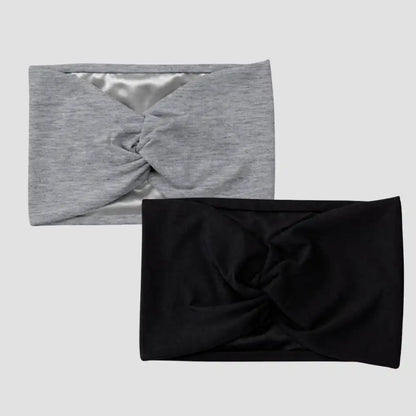 Hairbrella Satin-Lined Twist-Front Headband Bundle of 2