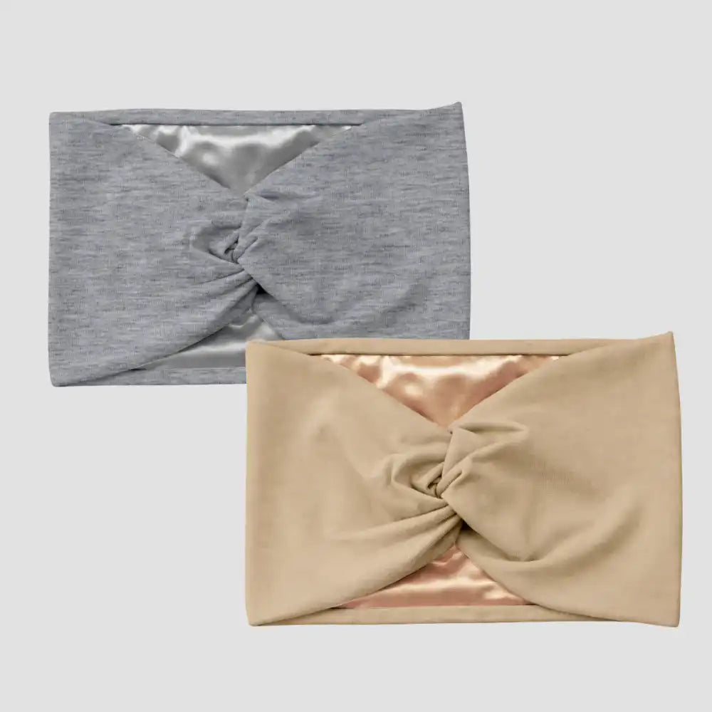 Hairbrella Satin-Lined Twist-Front Headband Bundle of 2