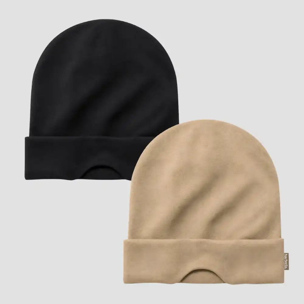 Nap Cap™ Travel — Modal Travel Beanie with Hidden Eye Mask & Satin Lining, Bundle 2