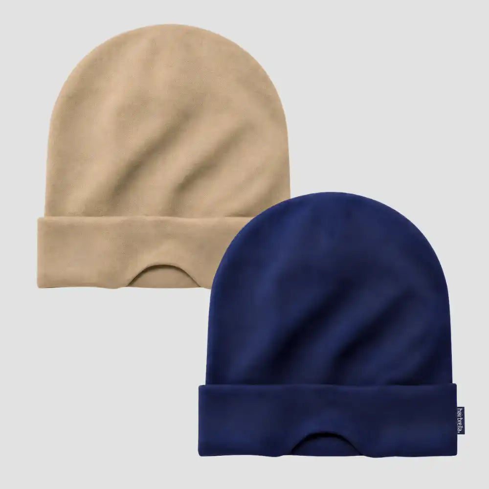 Nap Cap™ Travel — Modal Travel Beanie with Hidden Eye Mask & Satin Lining, Bundle 2