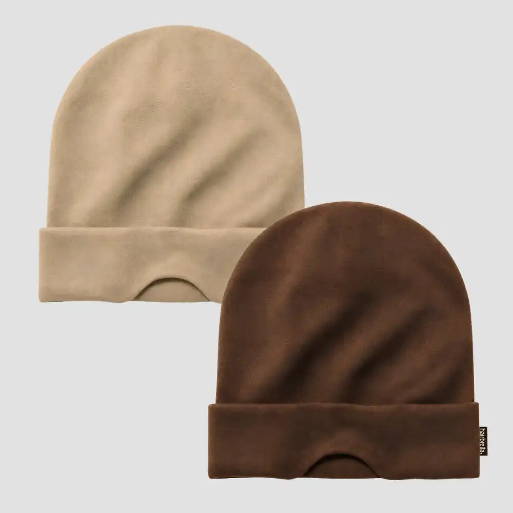 Nap Cap™ Travel — Modal Travel Beanie with Hidden Eye Mask & Satin Lining, Bundle 2