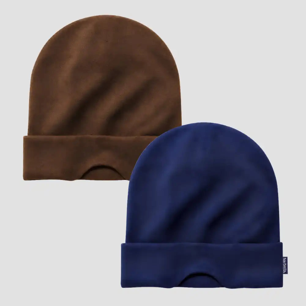Nap Cap™ Travel — Modal Travel Beanie with Hidden Eye Mask & Satin Lining, Bundle 2