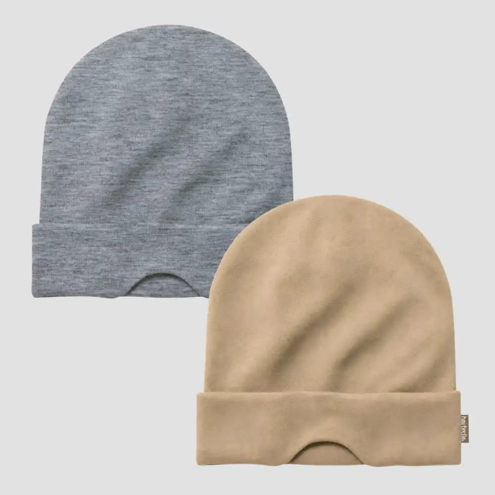 Nap Cap™ Travel — Modal Travel Beanie with Hidden Eye Mask & Satin Lining, Bundle 2