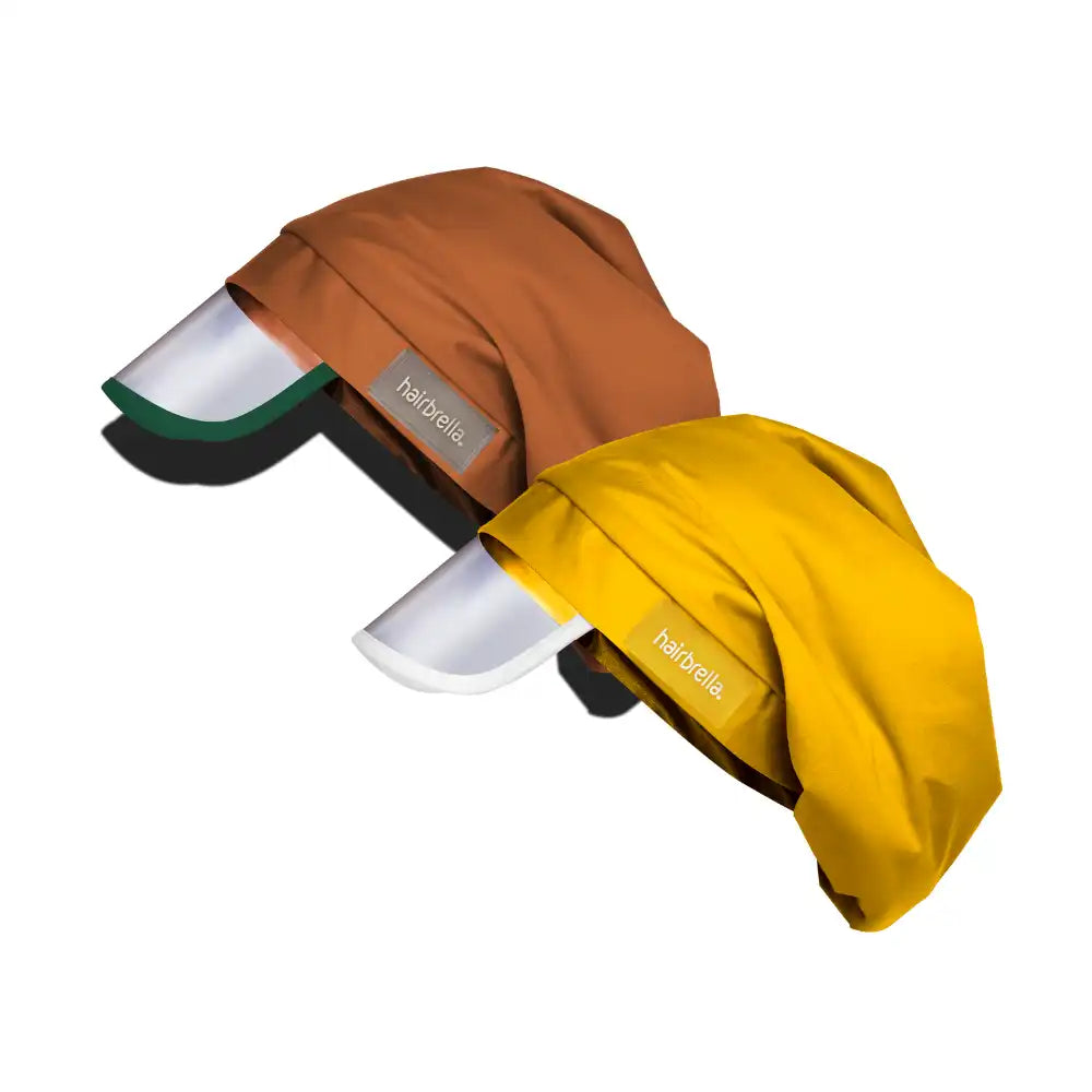 Hairbrella Satin- Lined, Waterproof, Rain Hat Bundle (2)