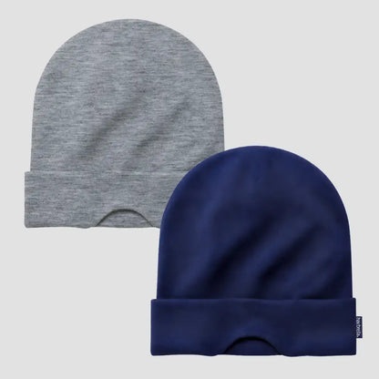 Nap Cap™ Travel — Modal Travel Beanie with Hidden Eye Mask & Satin Lining, Bundle 2