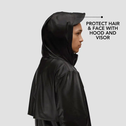 Hairbrella Satin-Lined, Waterproof, Men Long Rain Jacket