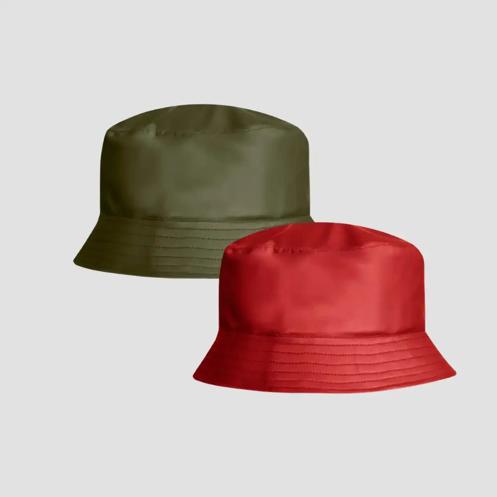 Satin-Lined, Waterproof Matte Bucket Hat - Bundle (2)