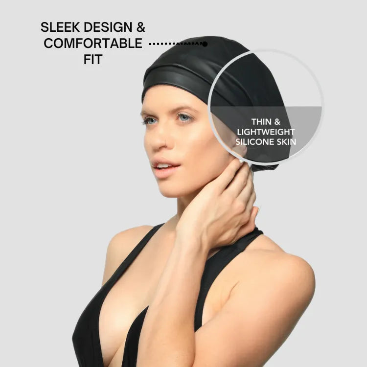 Hairbrella Satin-Lined Waterproof, Adjustable Swim Cap