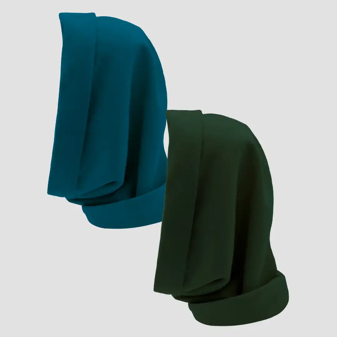 Hairbrella Satin Lined, Waterproof Infinity Rain Scarf - Bundle (2)